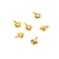 Pendentifs Petit Cœur 4,8 x 7 mm Doré à l'or fin 24K - 4 pcs - Perles Corner - Rougier et Plé