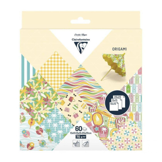 Papier origami 60 feuilles 10-15-20 cm French Riviera - Clairefontaine - Rougier et Plé