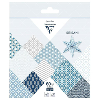 Papier origami 60 feuilles 15 x 15 cm Hiver - Clairefontaine - Rougier et Plé