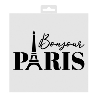 Pochoir Bonjour Paris 20 x 20 cm - Aladine - Rougier et Plé