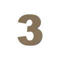 Chiffre 3 en bois médium 8 cm - Aladine - Rougier et Plé