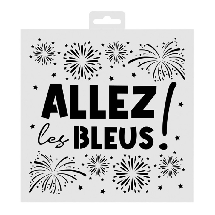 Pochoir Allez les Bleus 20 x 20 cm - Aladine - Rougier et Plé