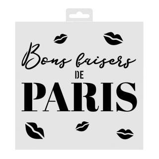 Pochoir Bons baisers de Paris 20 x 20 cm - Aladine - Rougier et Plé