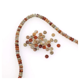 Perles en Pierre naturelle Donuts 4 x 2,5 mm Jaspe 20 pcs - Perles Corner - Rougier et Plé