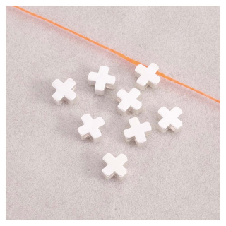Perles Petit croix « + » 6 mm Argent 925 - 2 pcs - Perles Corner - Rougier et Plé