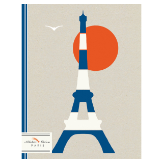 Cahier Ligné 17 x 22 cm Eiffel sur mer - Alibabette Éditions - Rougier et Plé