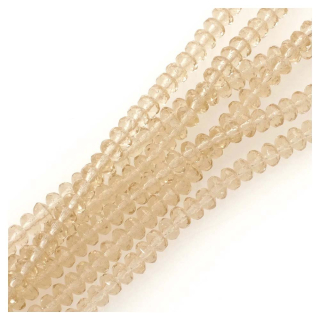 Perles de Bohème Donuts Facettées 3 x 5 mm sur Fil 12 cm - Perles Corner - Rougier et Plé