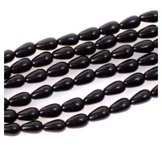 Perles de Bohème Gouttes 10 x 6 mm sur Fil 12 cm - Perles Corner - Rougier et Plé