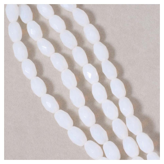 Perles de Bohème Olive Facettées 9 x 6 mm sur Fil 12 cm - Perles Corner - Rougier et Plé