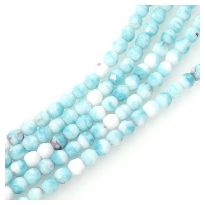 Perles de Bohème Rondes Facettées ø 5 mm sur Fil 12 cm - Perles Corner - Rougier et Plé
