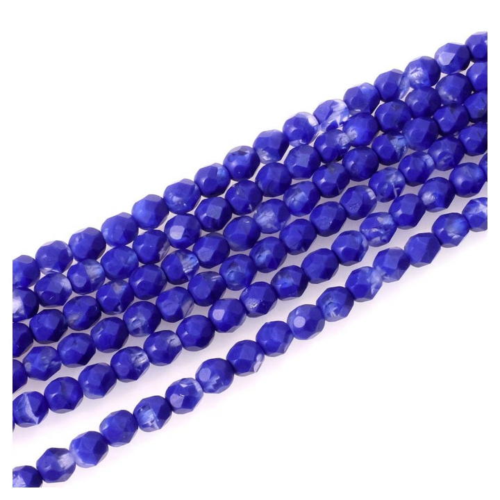 Perles de Bohème Rondes Facettées ø 6 mm Trou ø 0,8 mm - Perles Corner - Rougier et Plé