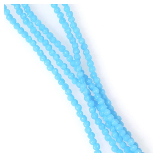 Perles de Bohème Rondes Striées ø 3 mm sur Fil 12 cm - Perles Corner - Rougier et Plé
