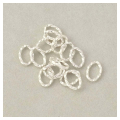 Anneaux Ouverts Ovales Torsadés 6 x 8,5 mm Argenté 925 - 10 pcs - Perles Corner - Rougier et Plé