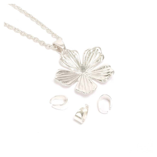 Bélières pour Pendentifs 3 x 6 mm Argenté 925 - 4 pcs - Perles Corner - Rougier et Plé