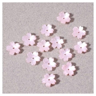 Fleurs de en Acrylique 11 mm 10 pcs - Perles Corner - Rougier et Plé