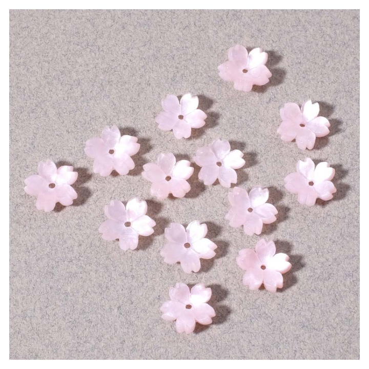 Fleurs de en Acrylique 11 mm 10 pcs - Perles Corner - Rougier et Plé