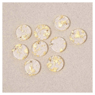 Pendentifs Rond ø 13,5 mm en Acétate 4 pcs - Perles Corner - Rougier et Plé