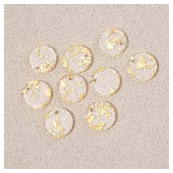 Pendentifs Rond ø 13,5 mm en Acétate 4 pcs - Perles Corner - Rougier et Plé
