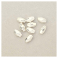 Perles Olives Facettées 4 x 7 mm Argenté 925 - 5 pcs - Perles Corner - Rougier et Plé