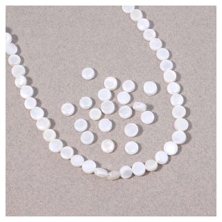 Perles Palets ø 6 mm Nacre Naturelle 10 pcs - Perles Corner - Rougier et Plé
