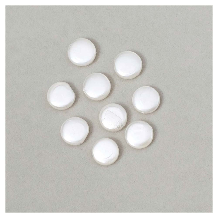 Perles Palets ø 8 mm Nacre Naturelle 10 pcs - Perles Corner - Rougier et Plé