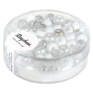 Perles de rocailles 5,5 mm Trou 2 mm Tons assortis - Rayher - Rougier et Plé