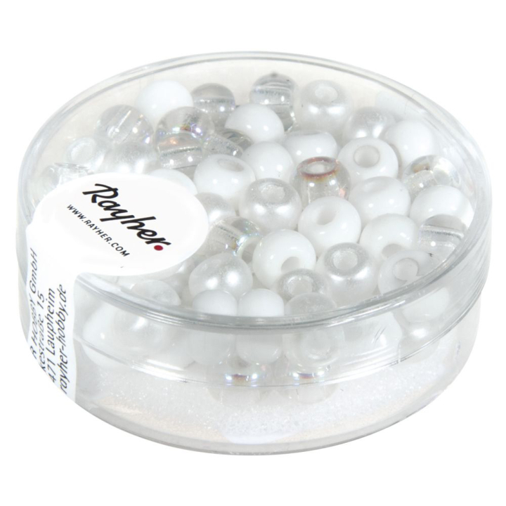 Perles de rocailles 5,5 mm Trou 2 mm Tons assortis - Rayher - Rougier et Plé