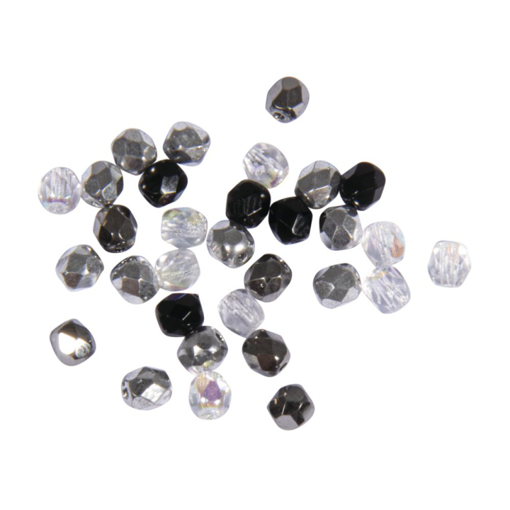 Perles facettées 4 mm Assortiment Cristal - Rayher - Rougier et Plé