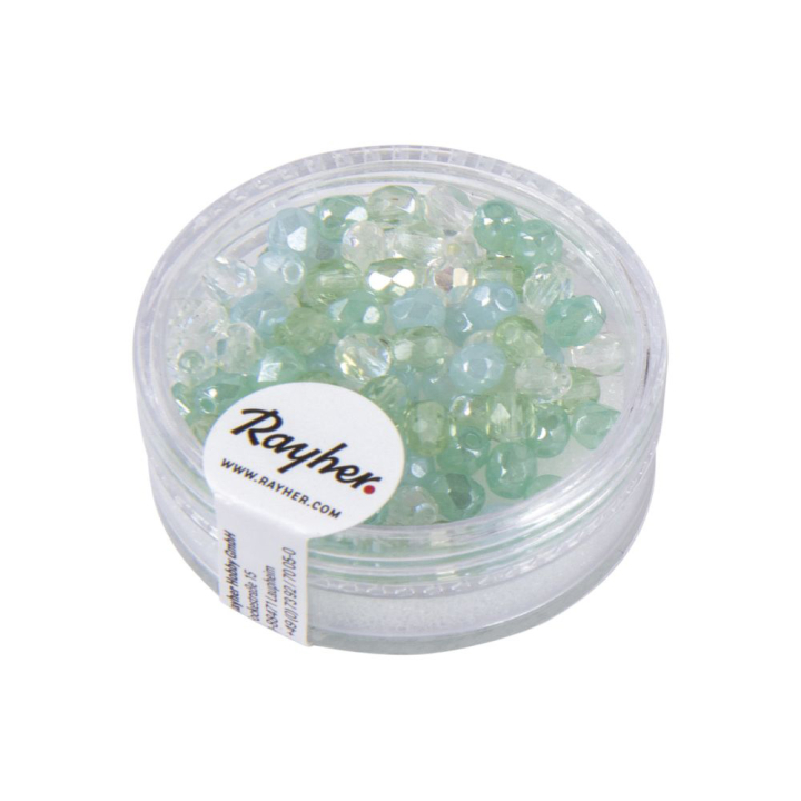 Perles facettées transparentes 4 mm - Rayher - Rougier et Plé