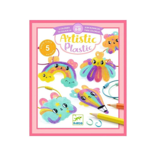 Porte-clefs à colorier 5 pcs Kawaii - Djeco - Rougier et Plé