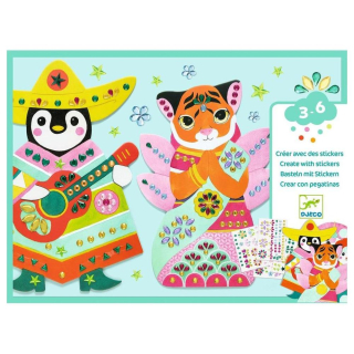Activité collage Créer avec des stickers brillants - Djeco - Rougier et Plé