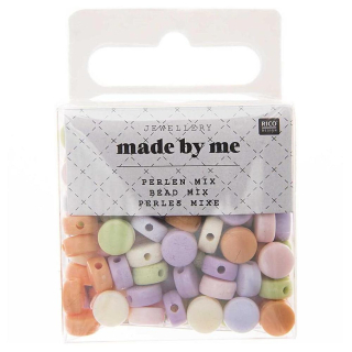 Perles rondes pastel Ø 7 x 4 mm - Rico Design - Rougier et Plé