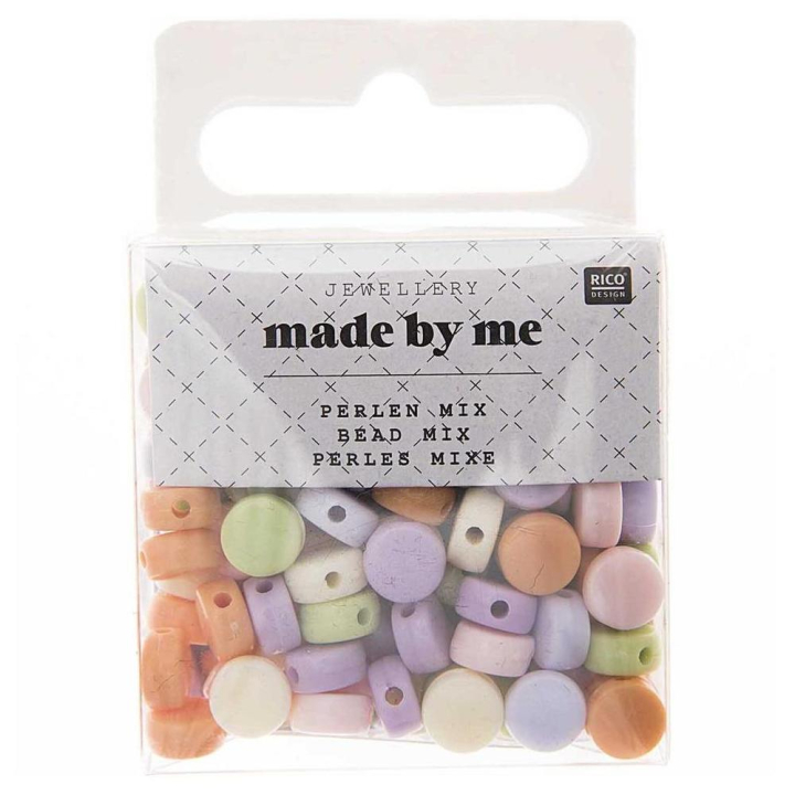 Perles rondes pastel Ø 7 x 4 mm - Rico Design - Rougier et Plé