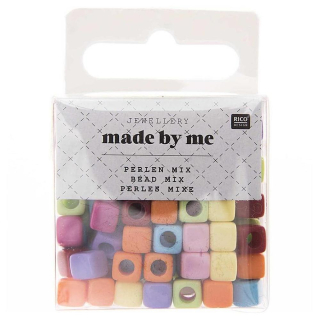 Perles cubes muticolores 5 x 5 x 5 mm - Rico Design - Rougier et Plé