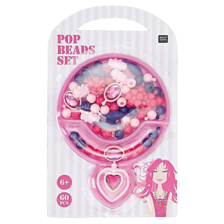 Kit de Perles Rose violet Enfant 6+ 60 pcs - Rico Design - Rougier et Plé
