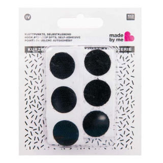Points de Velcro Adhésifs Noirs 20 mm 12 pcs - Rico Design - Rougier et Plé