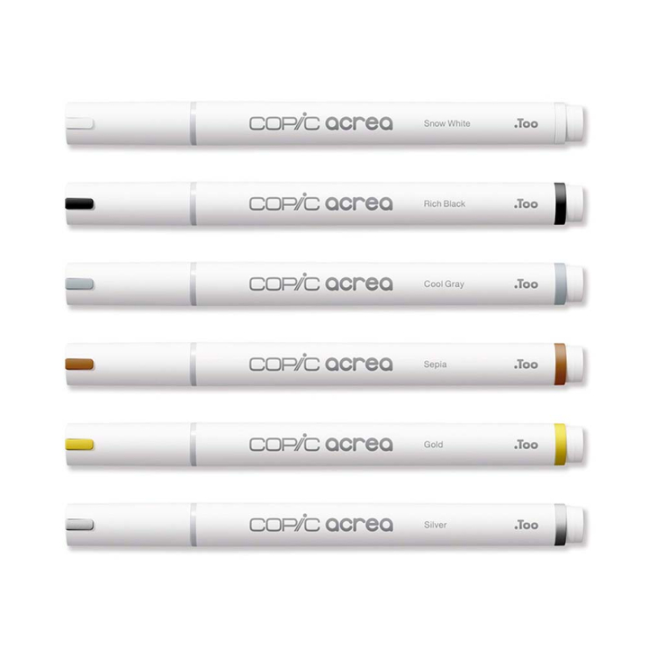 Marqueurs peinture Acrea Set Essentials 6 pcs - Copic - Rougier et Plé