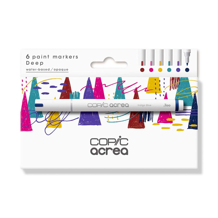 Marqueurs peinture Acrea Set Deep 6 pcs - Copic - Rougier et Plé