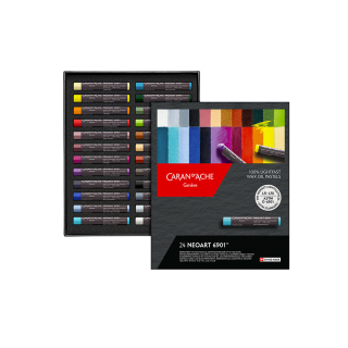 Boîte de 24 Pastels à la cire et à l'huile NEOART 6901 - Caran d'Ache - Rougier et Plé