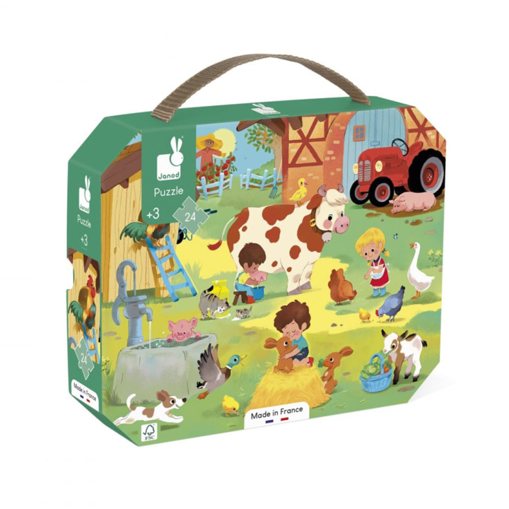 Puzzle Une journée à la ferme 24 pcs - Janod - Rougier et Plé