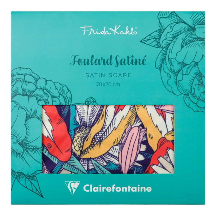 Foulard satiné Frida Kahlo 70 x 70 cm - Clairefontaine - Rougier et Plé