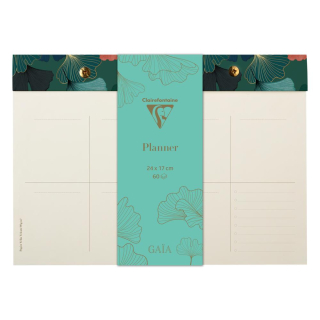 Bloc Planner Gaïa bleu 24 x 17 cm 60 feuilles - Clairefontaine - Rougier et Plé