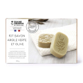 Kit Savon Argile verte et olive - Graine Créative - Rougier et Plé