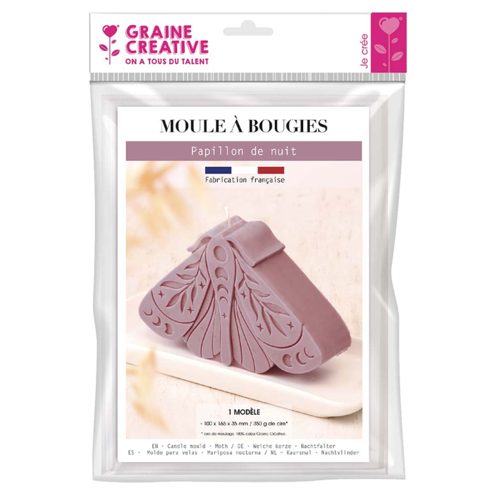 Moule Bougie Papillon de nuit - Graine Créative - Rougier et Plé