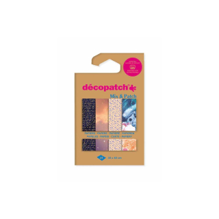 Papier Mix & Patch Magical 30 x 40 cm 4 pcs - Décopatch - Rougier et Plé