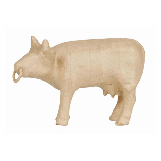 Vache avec anneau en papier mâché 20 x 8 x 13 cm - Décopatch - Rougier et Plé