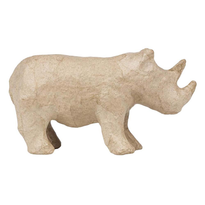 Rhinocéros en papier mâché 13 x 5 x 7 cm - Décopatch - Rougier et Plé