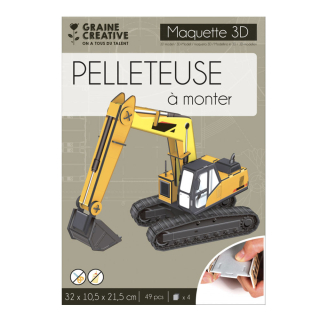 Maquette Puzzle 3D Pelleteuse - Graine Créative - Rougier et Plé
