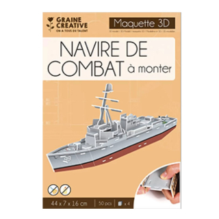 Maquette Puzzle 3D Navire de combat - Graine Créative - Rougier et Plé
