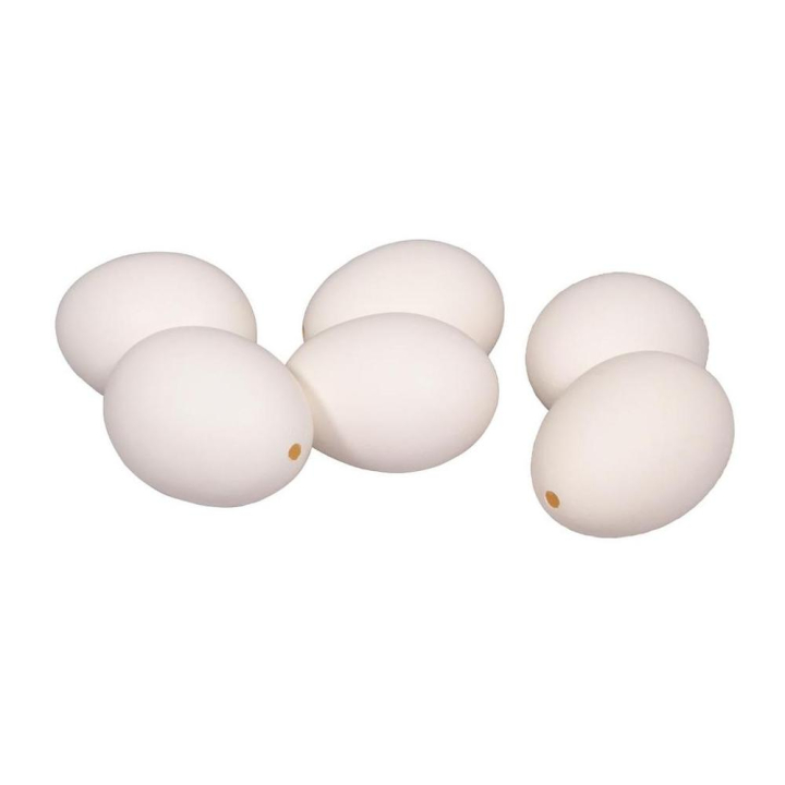 Œufs de poule soufflés 4,5 x 5,8 cm - 6pcs - Rayher - Rougier et Plé